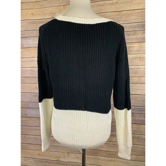 Preston Womens Small Colorblocked Sweater Black - Picture 4 of 8